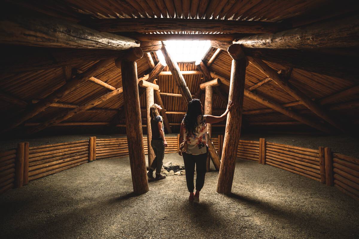 First Nations pit house at the Nk'Mip Desert Cultural Centre.