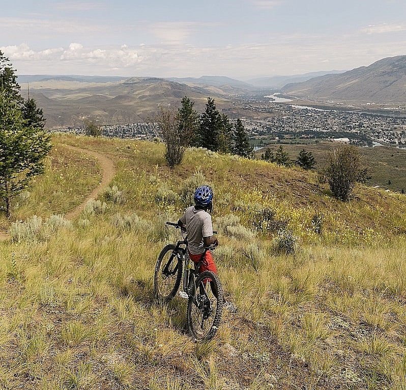 Taking a break after an uphill ride at Kenna Cartwright Nature Park | Jordan Dyck