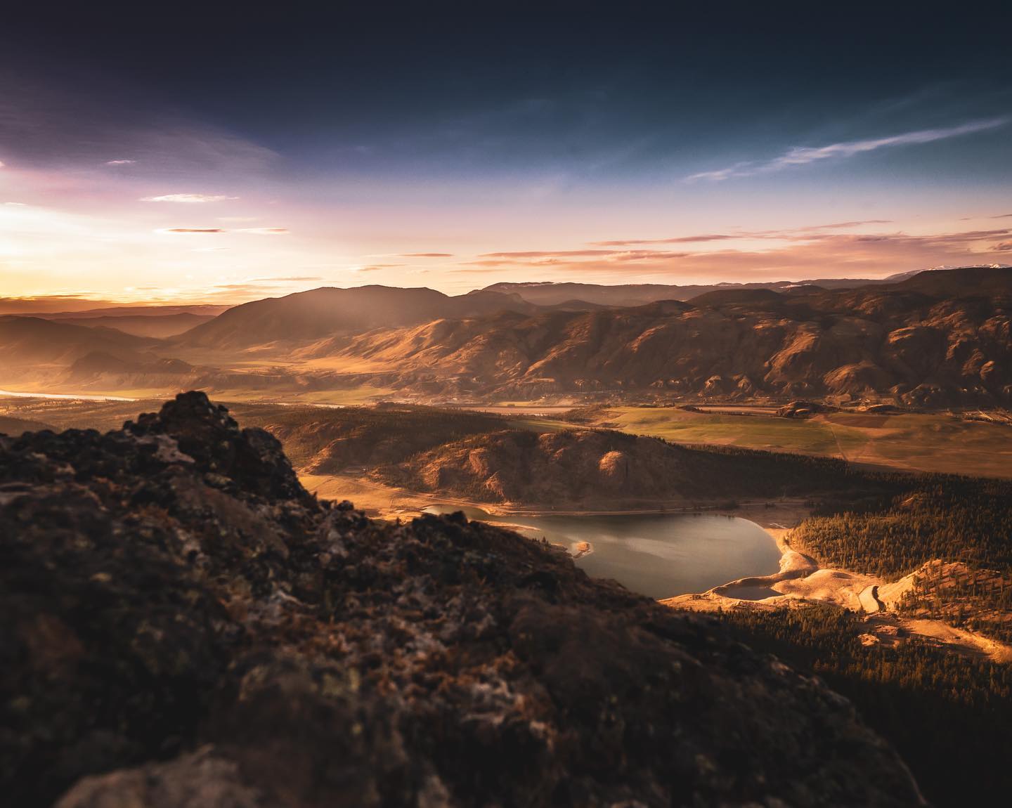 photo by thesuttillartphotography caption reads: Overlooking Buse Lake #sunsetlovers #lakes #kamloops #explorebc #offroading #beautifulbritishcolumbia #earthplanet #canadianlandscape #naturelovers #nikoncanada #landscapephotography #light #earthcapture #capturethemoment #bcisbeautiful #serenity